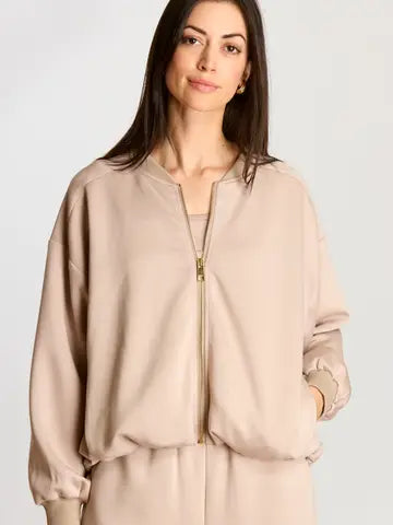 Classic Taupe Bomber Jacket-PCILL