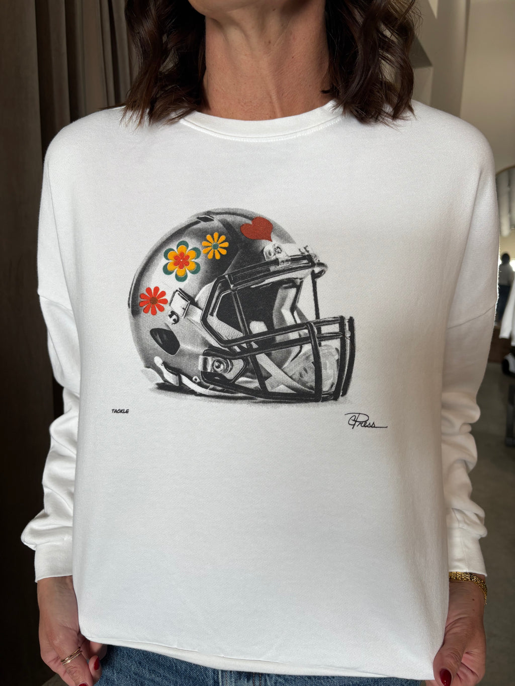 Cozy Tackle Football Graphic Sweatshirt