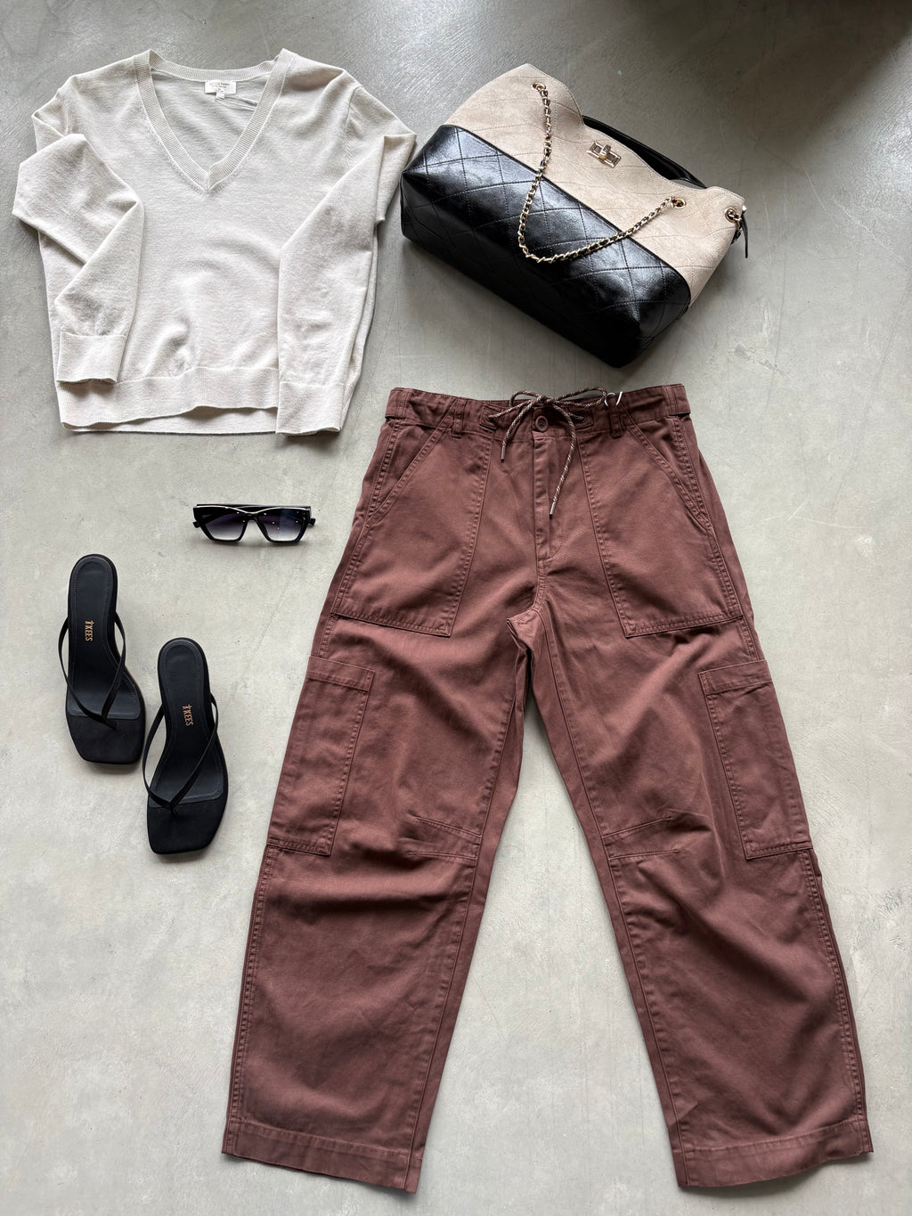 Brown Sabrina Curved Utility Pant