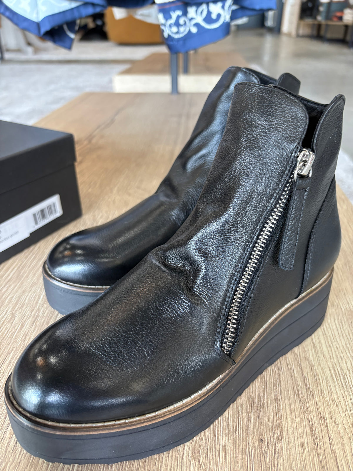 Silent D Nene Black Leather Boot