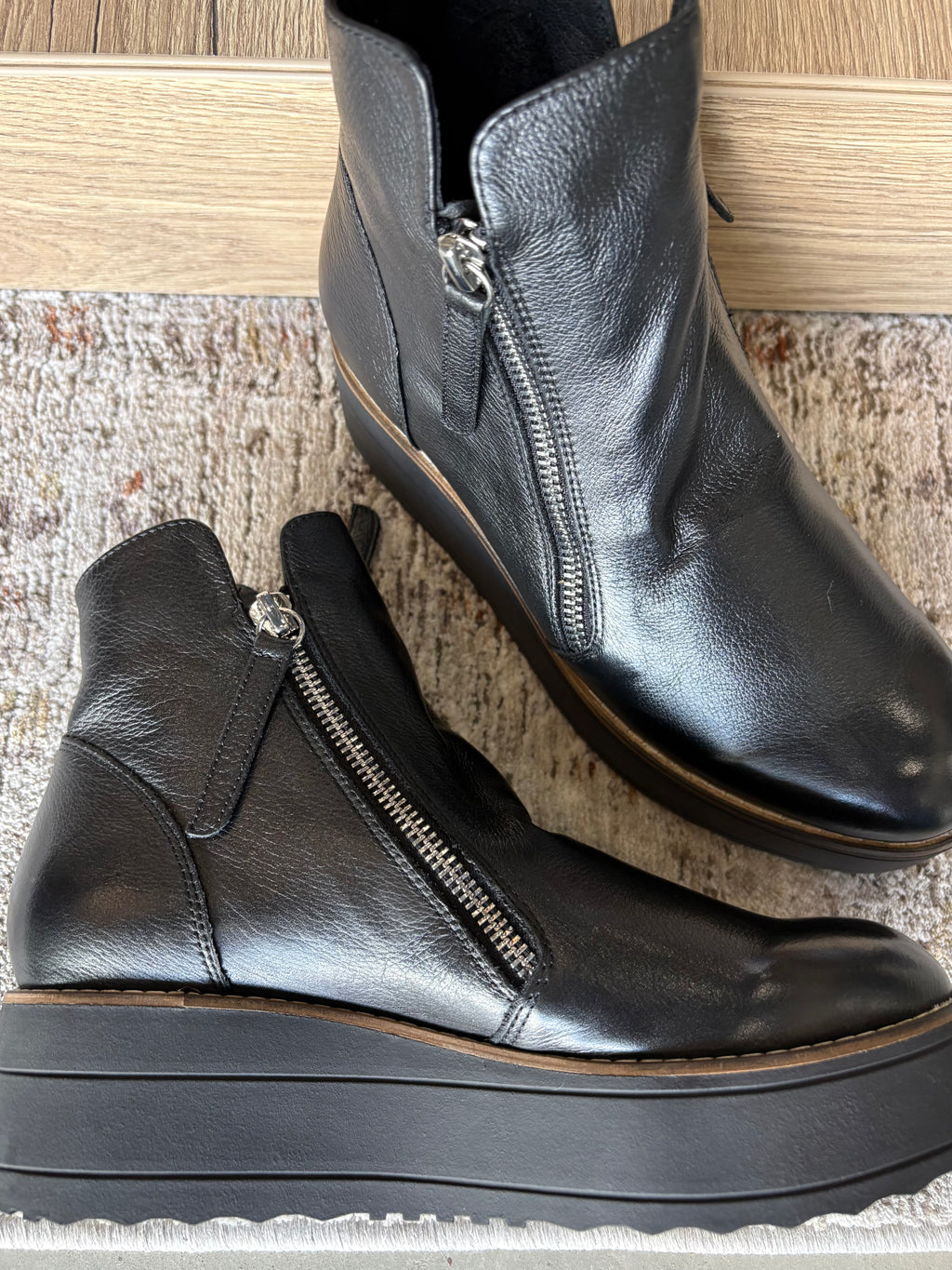 Silent D Nene Black Leather Boot