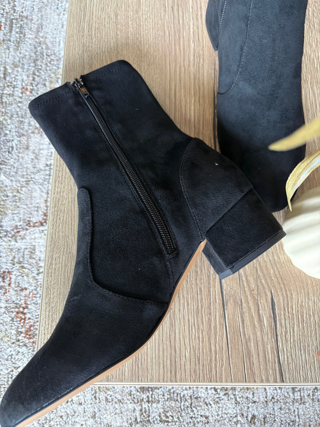 Silent D Goldie Black Stretch Suede Boot