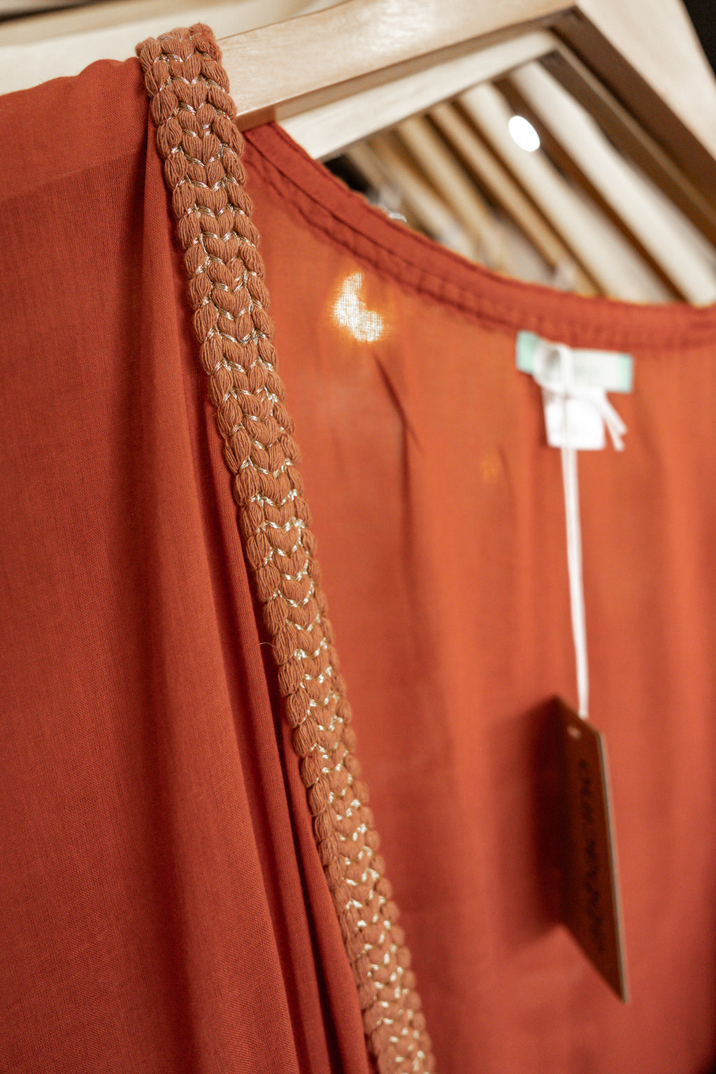 Kimono Nur Orange with Gold Detail