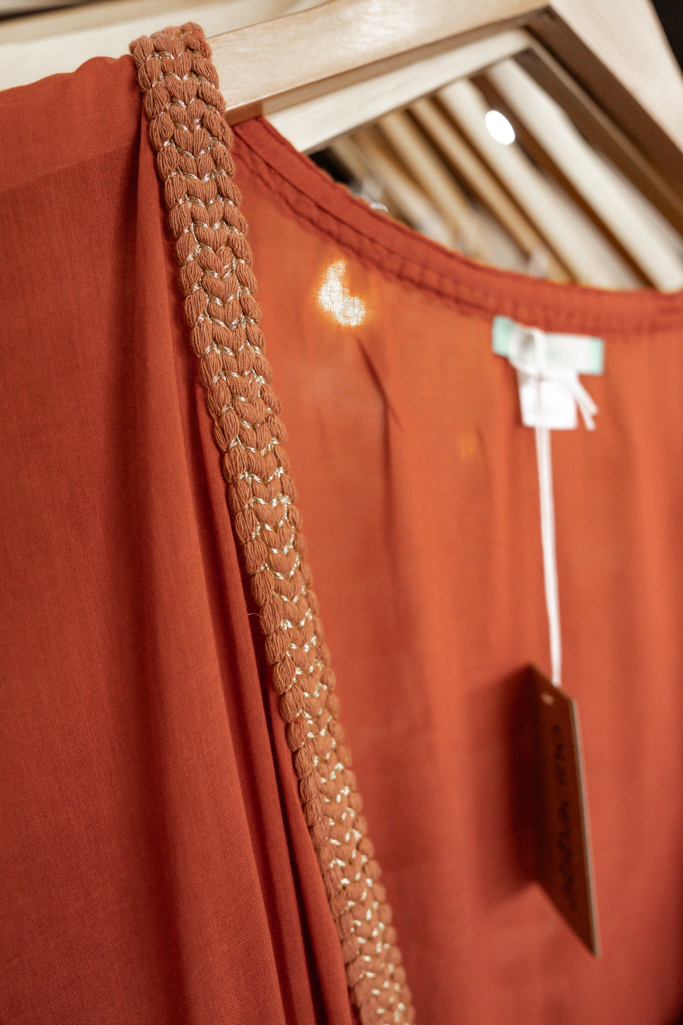 Kimono Nur Orange with Gold Detail
