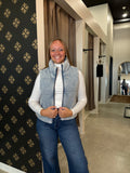 Denim Vintage Puffer Vest