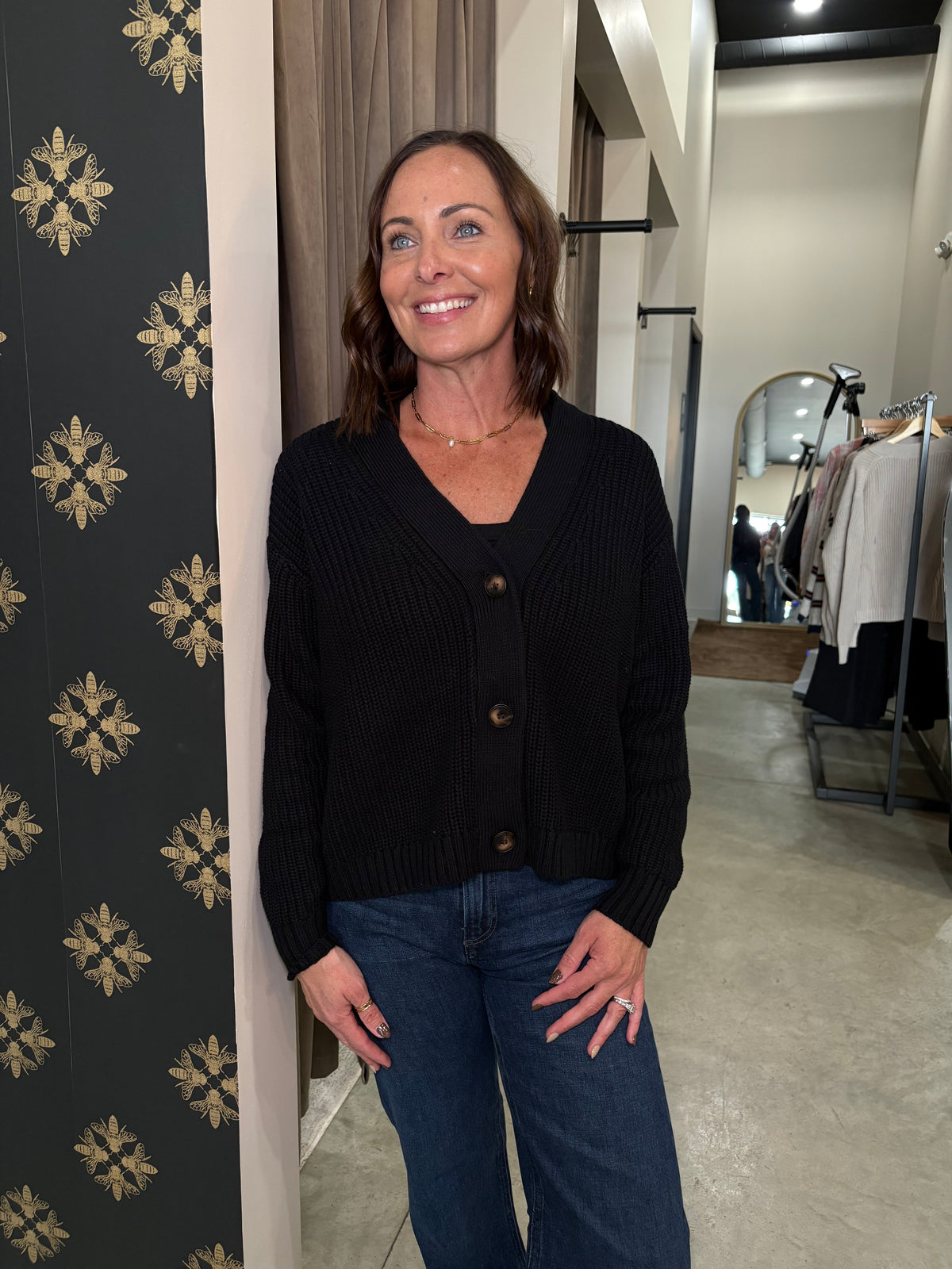 Black Greta Cardigan