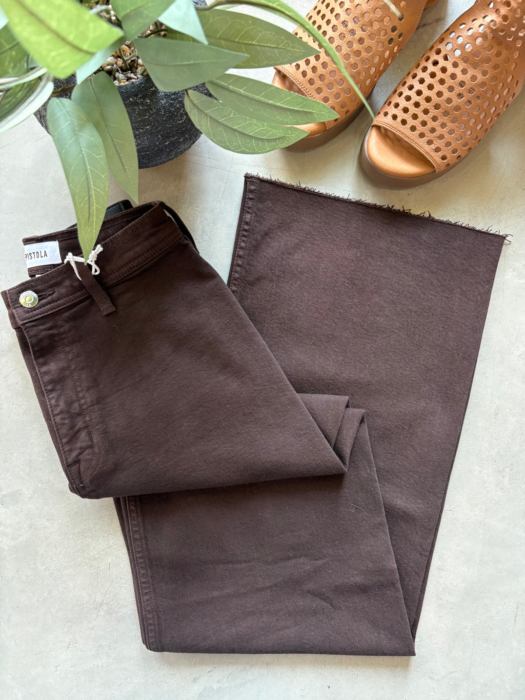 Penny High Rise Mocha Wide Leg