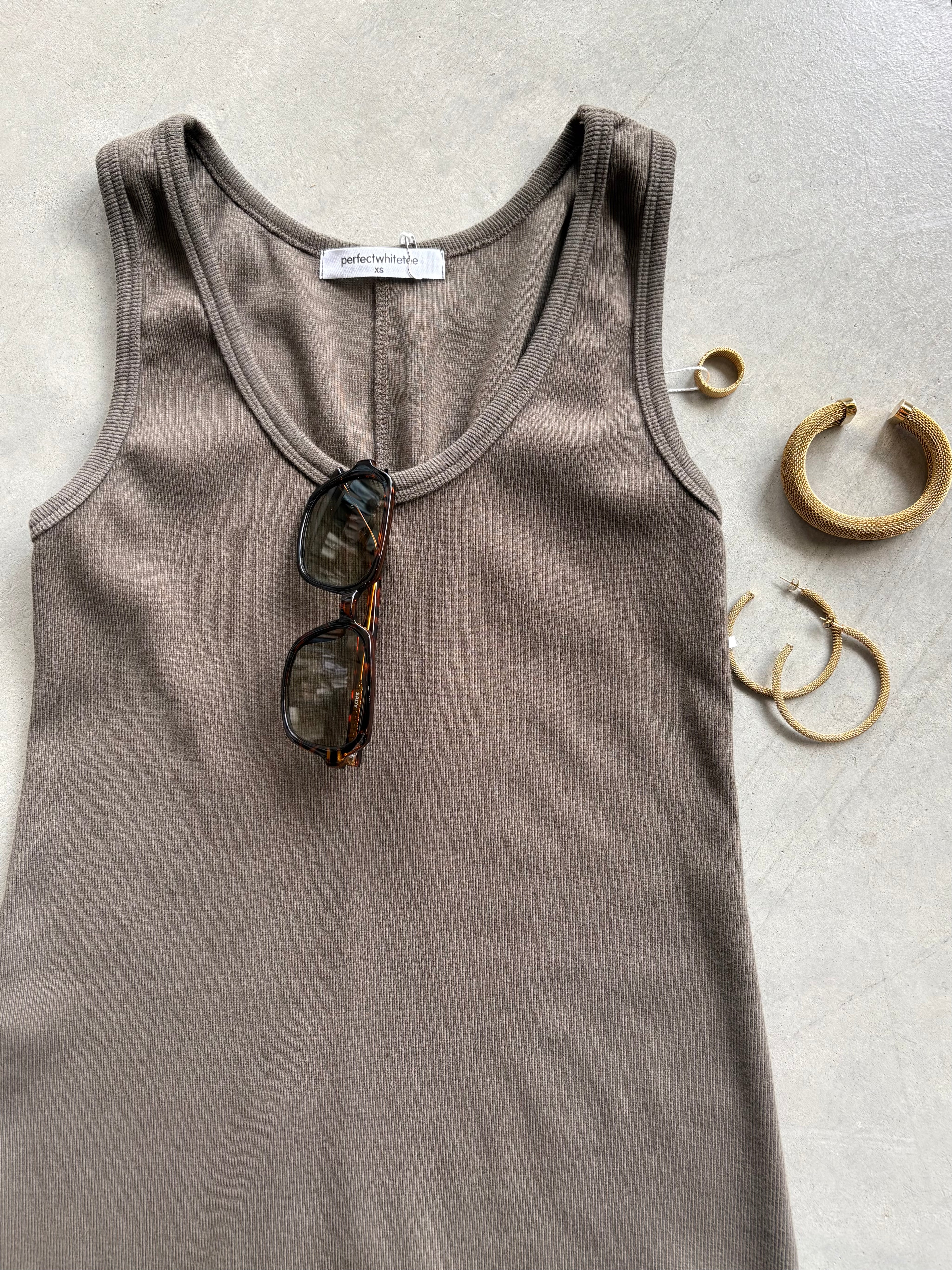 Edith Ribbed Tank Dress