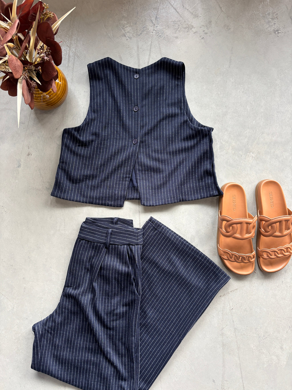 Legacy Pinstripe Navy Pants