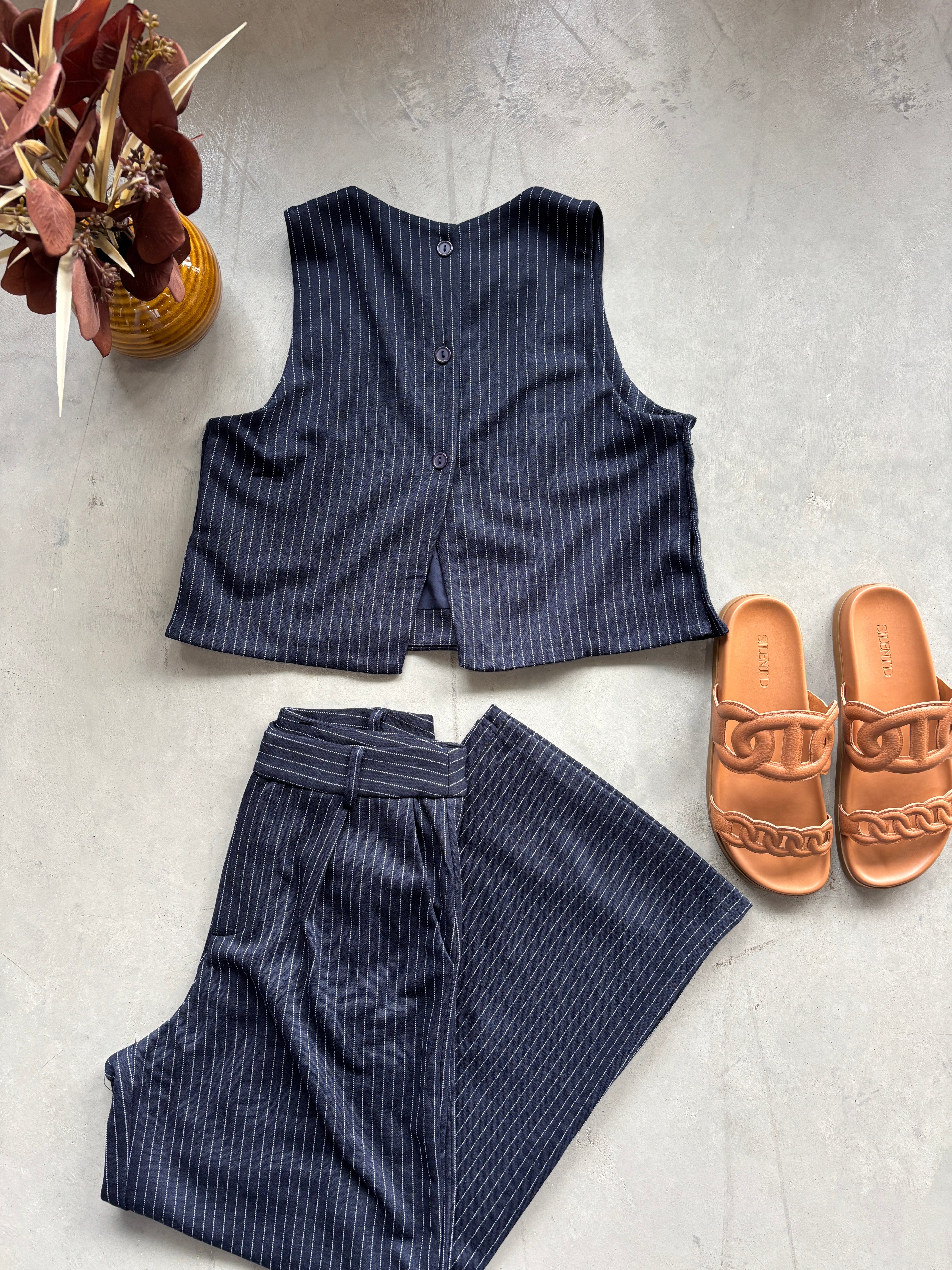 Legacy Pinstripe Navy Pants