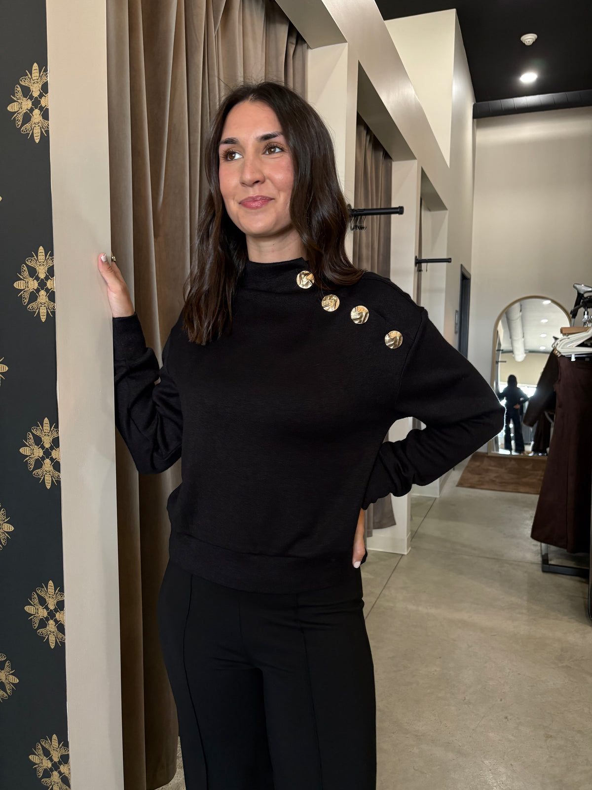Tessa Mock Neck Top