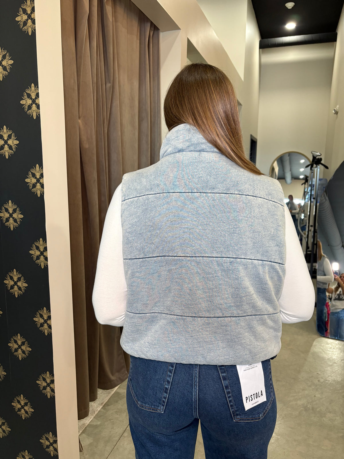 Denim Vintage Puffer Vest