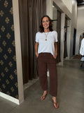 Brown Sabrina Curved Utility Pant