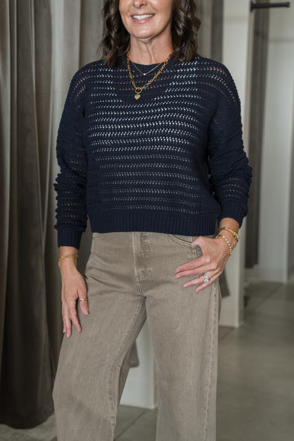 Colston Knit Navy Pullover
