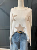 Star Cream Crew Neck