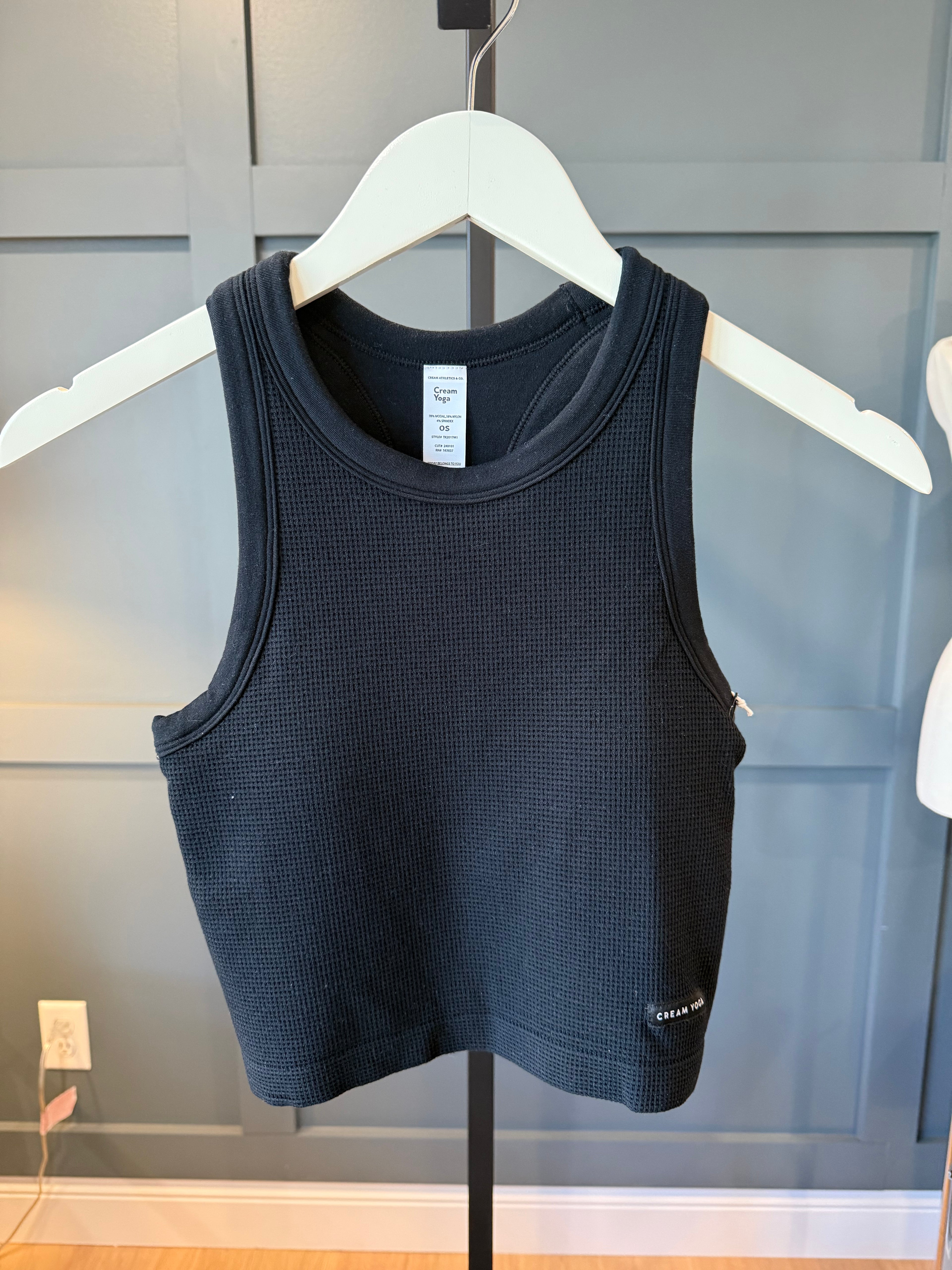 Mia Black High Neck Tank O/S