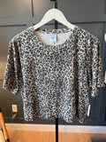 Cheetah Karen Cropped Tee