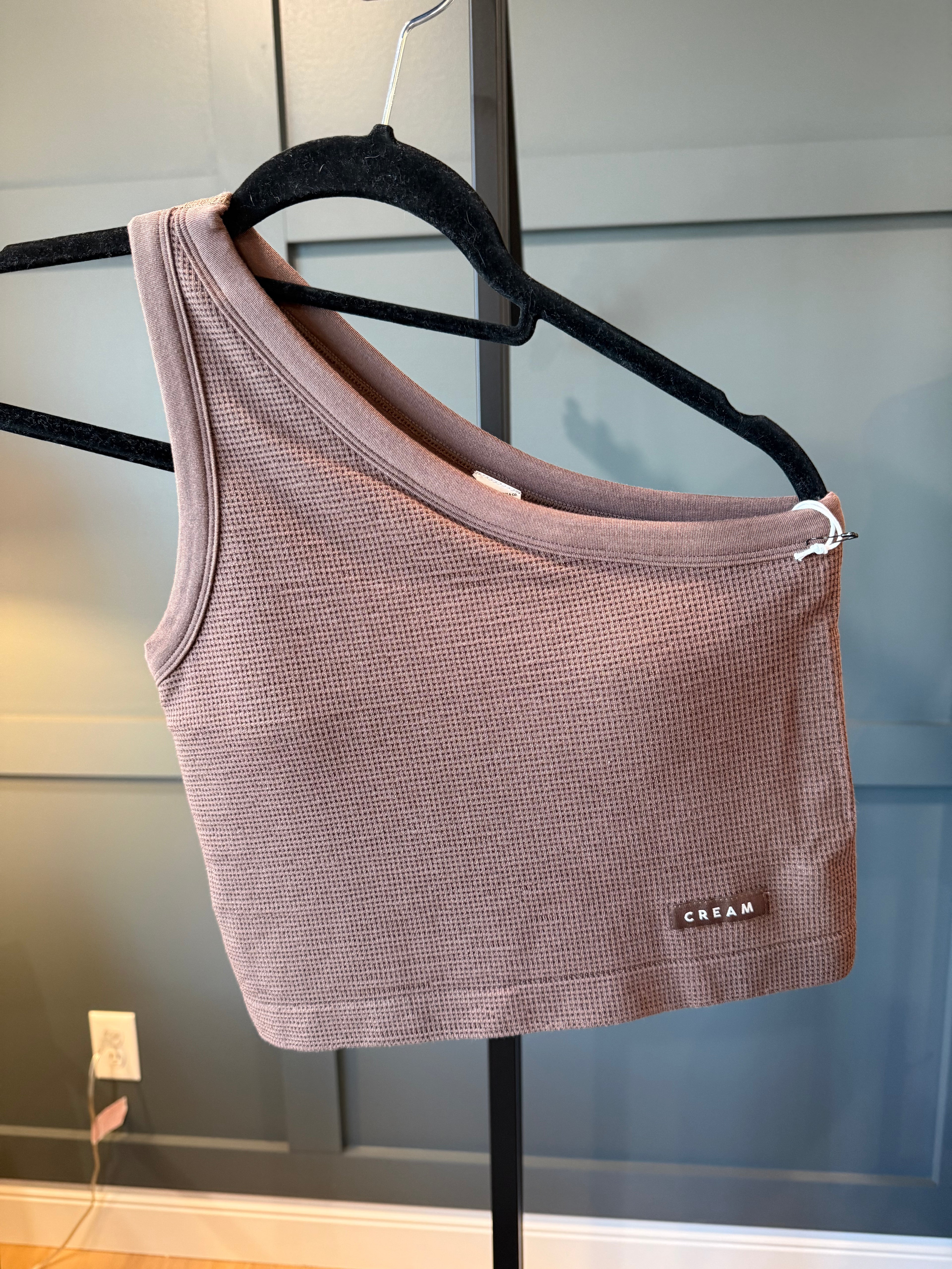 Mocha One Shoulder Bra/Tank