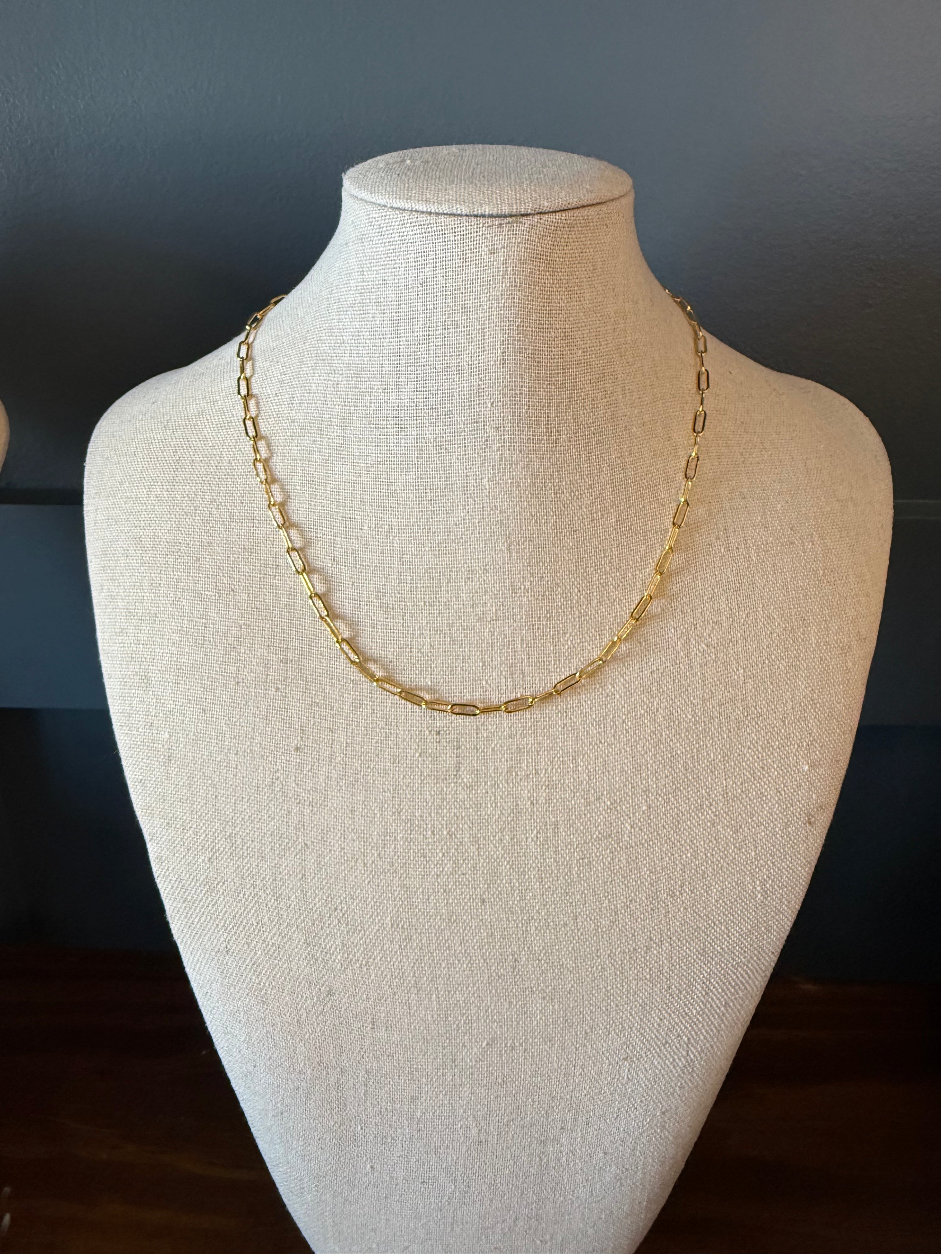 Madison gold Paperclip Necklace
