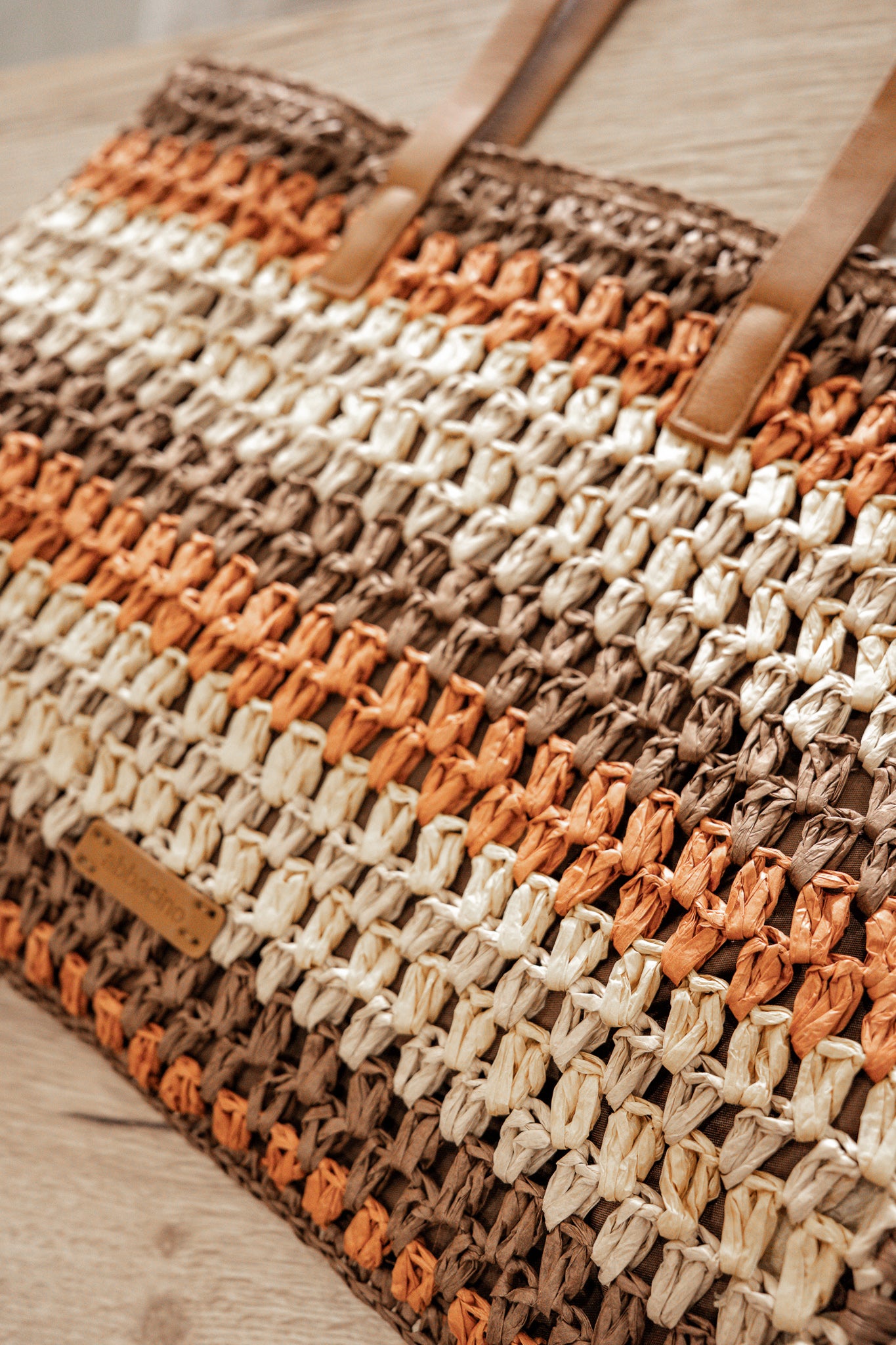 Trendy Delo Stripped Cognac