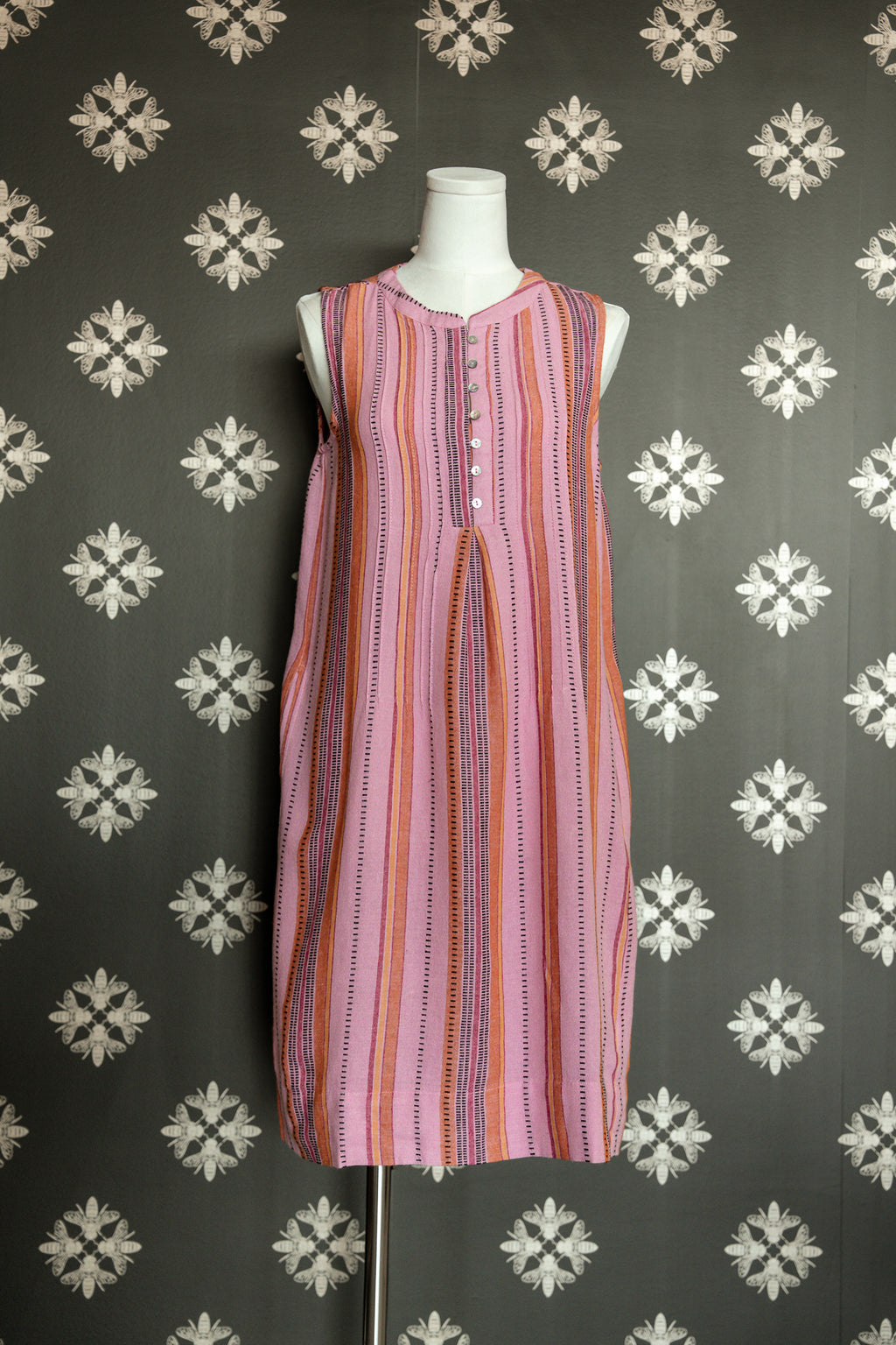 Blush Rose Pinstriped Dress
