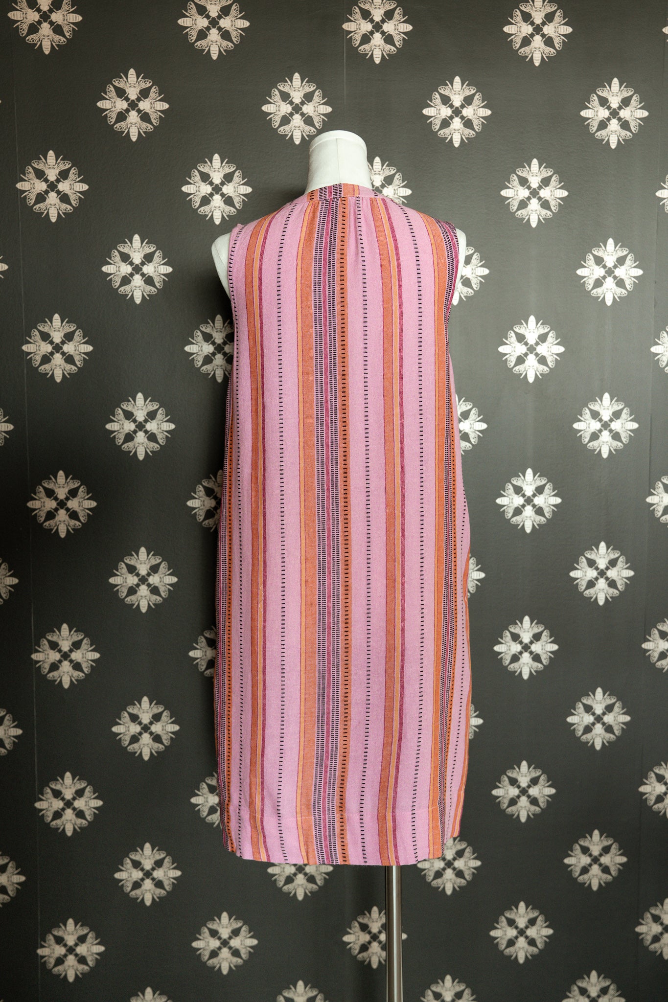 Blush Rose Pinstriped Dress