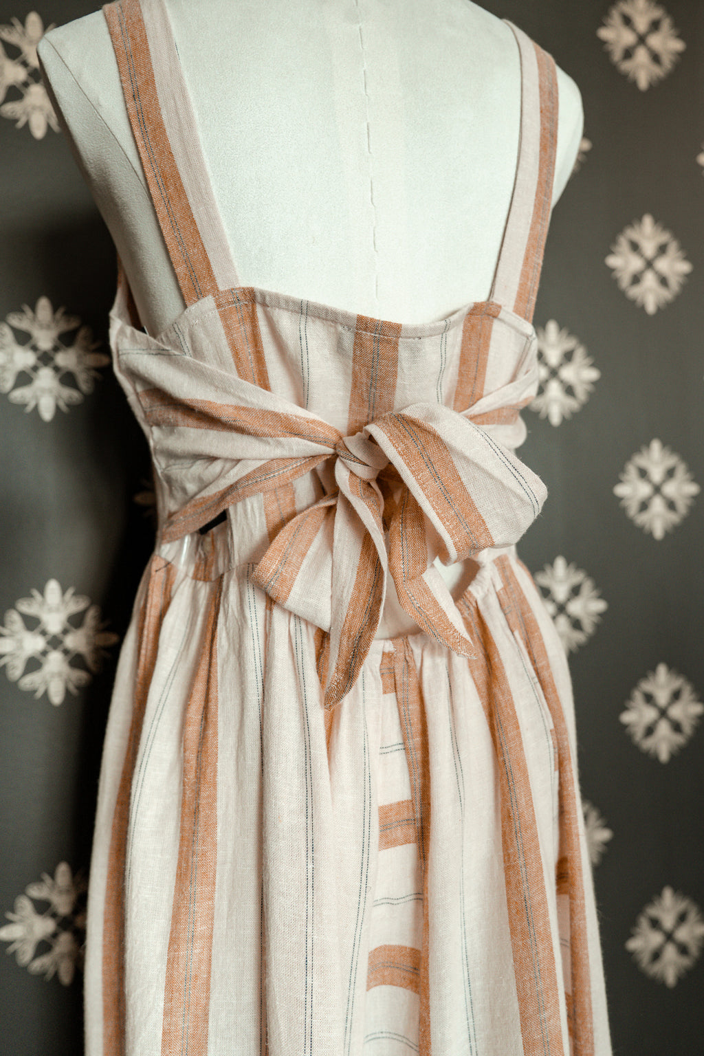 Sahara Beige Striped Maxi Dress
