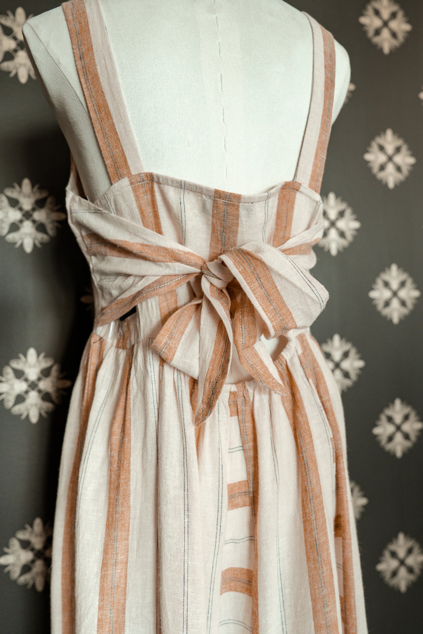 Sahara Beige Striped Maxi Dress
