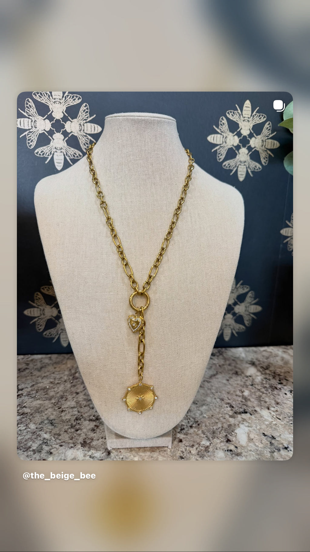Linden Medallion Lariat Necklace