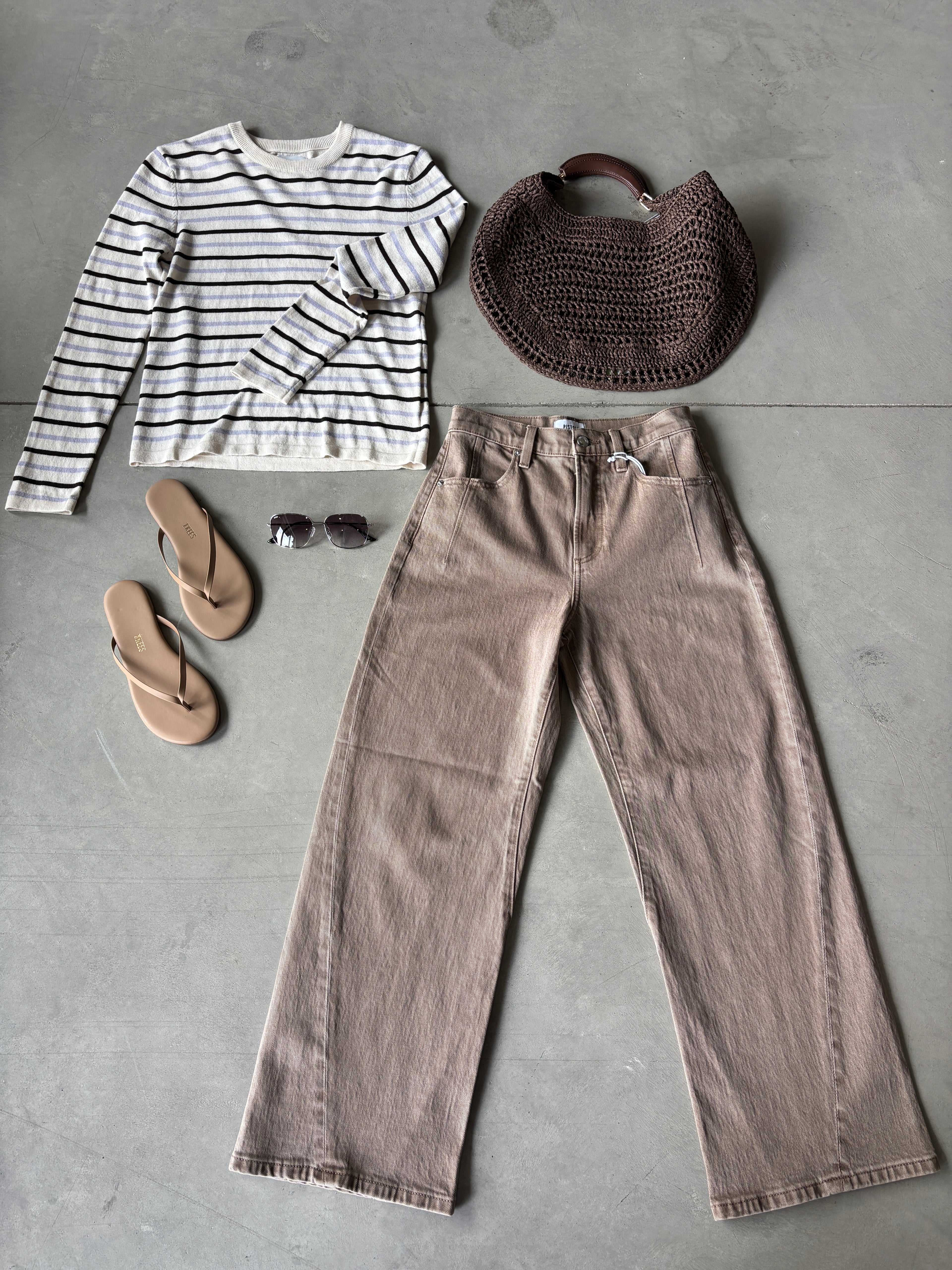 Lavendar Striped Light Pullover