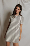 Nella Chocolate Stripe Terry Dress