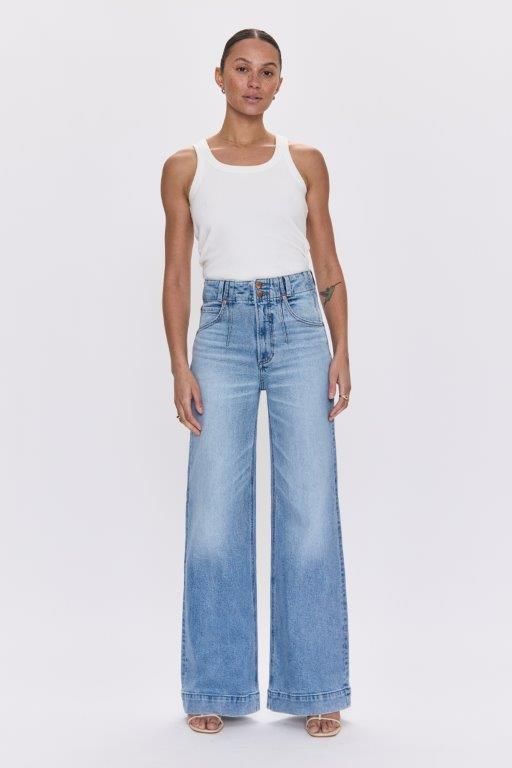 LANA DBL BUTTON HIGH RISE ULTRA WIDE LEG