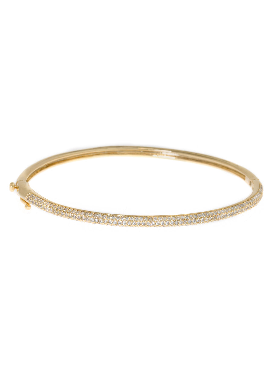 Pave Gold CZ Bangle
