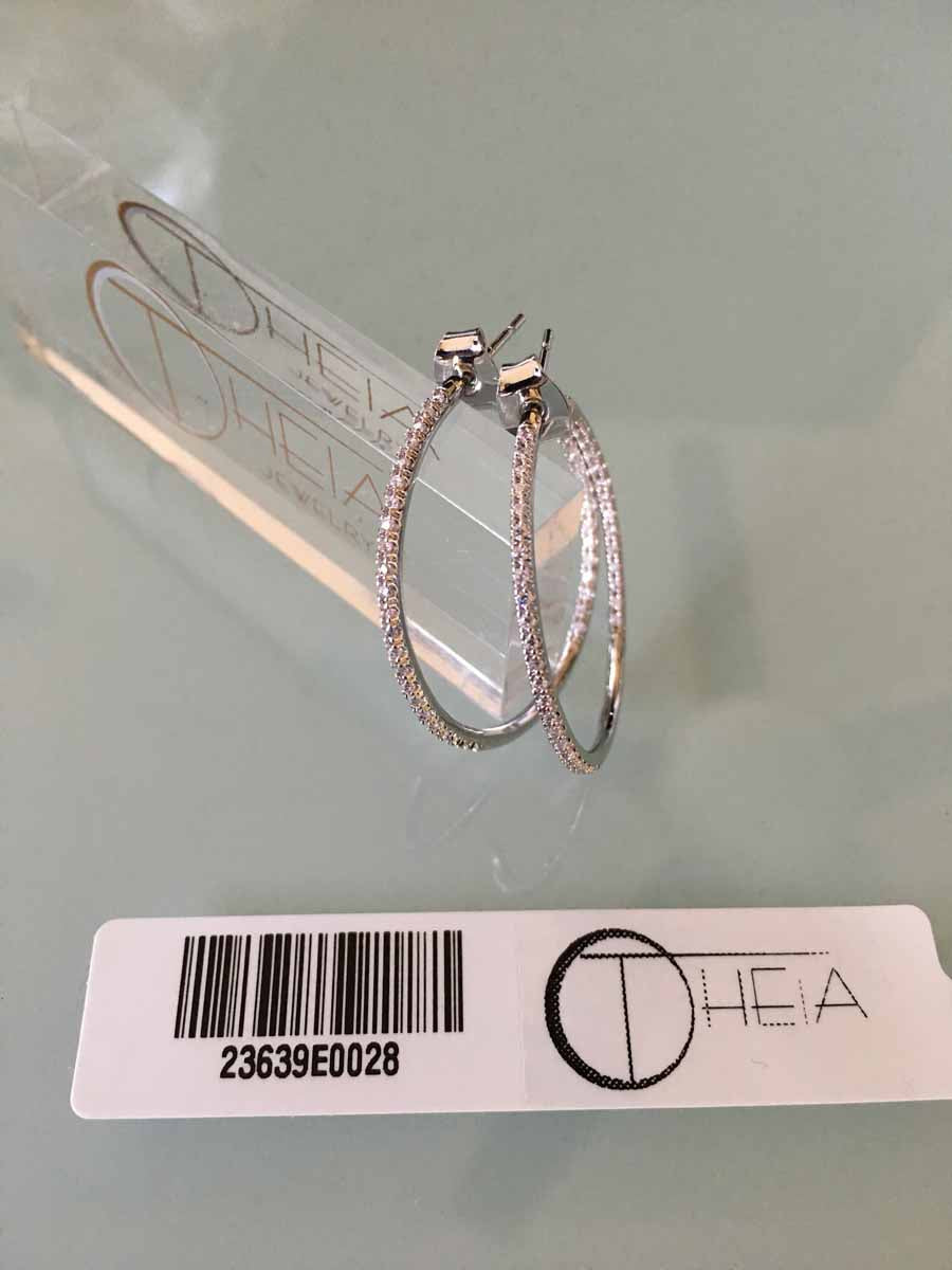 Thin Pave CZ Hoop