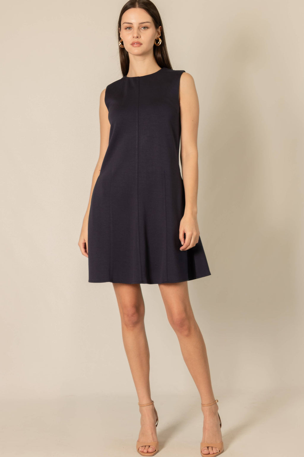 Black Modal Flared Dress