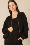 Classic Black Bomber Jacket