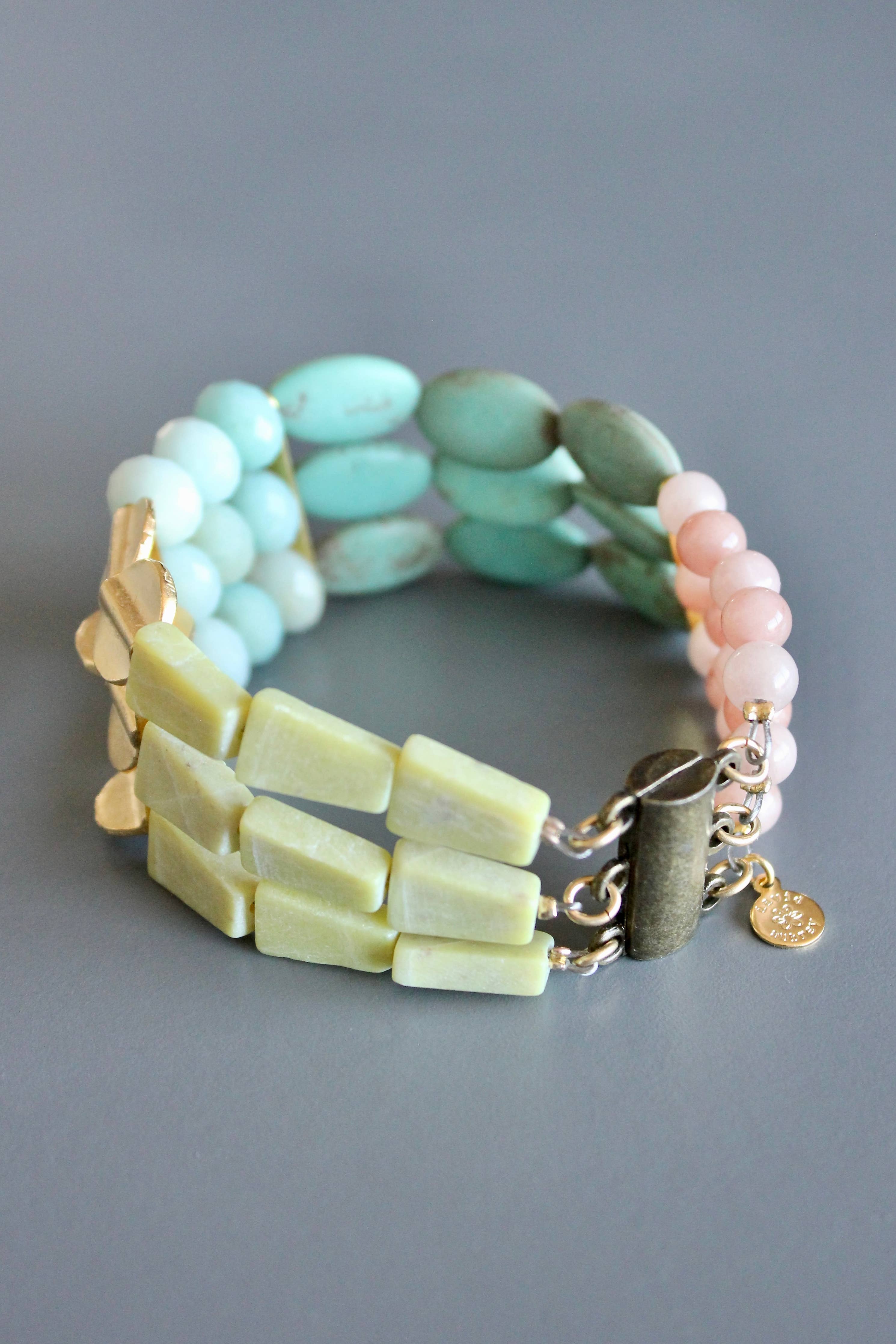 Blush pink jade bracelet