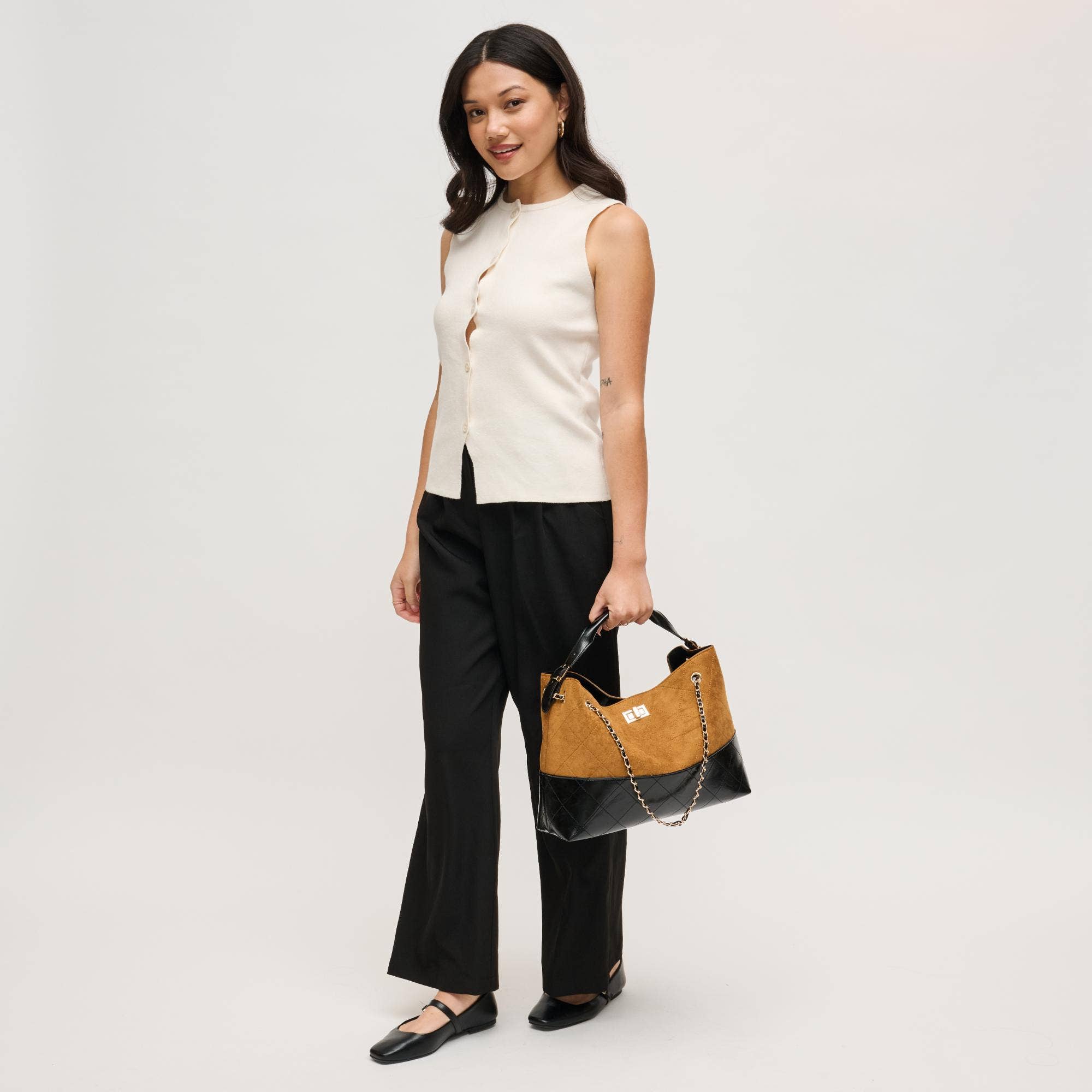 Tan Black Eliana Tote