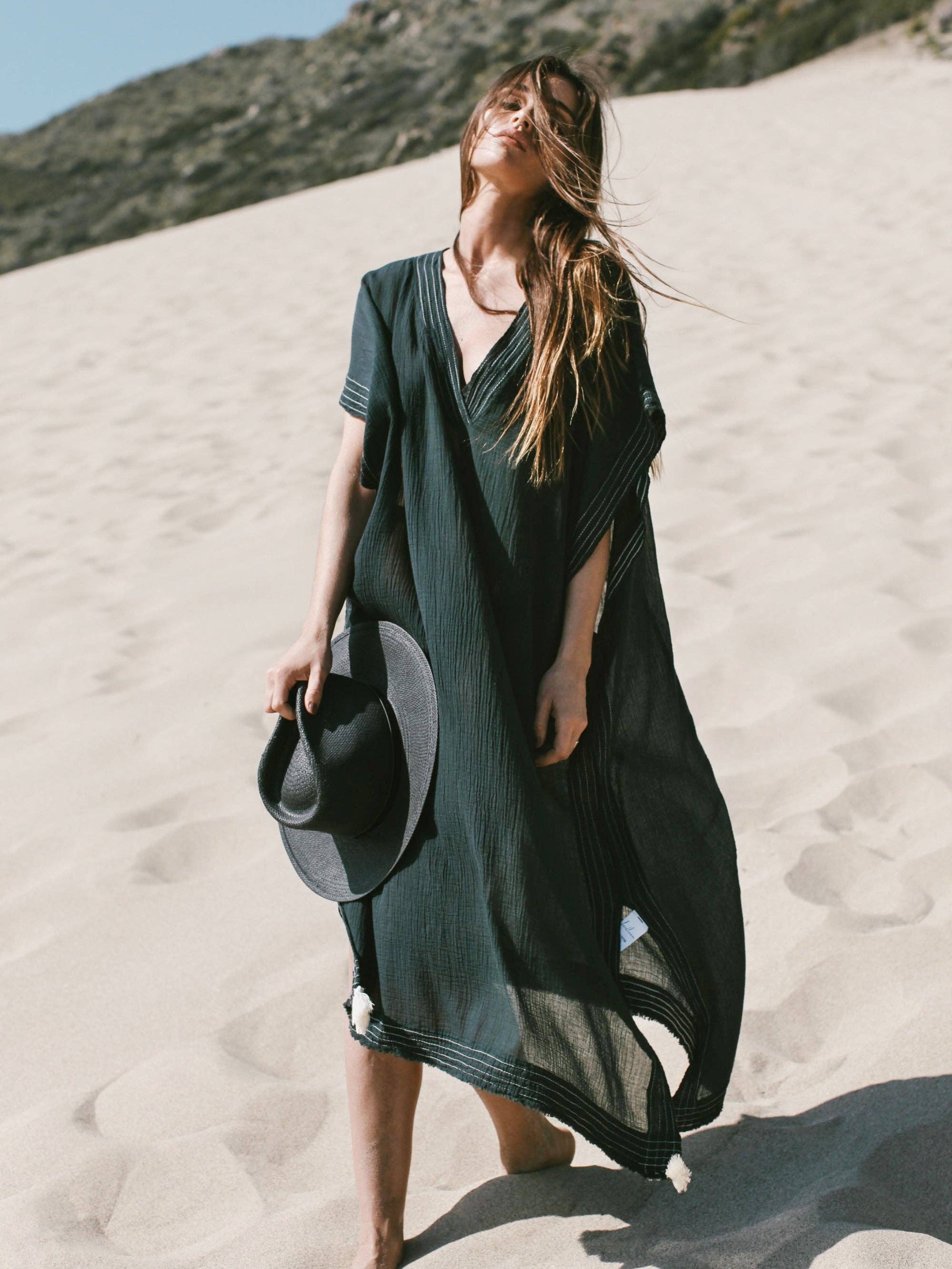 Ela Kaftan Black Cover-up