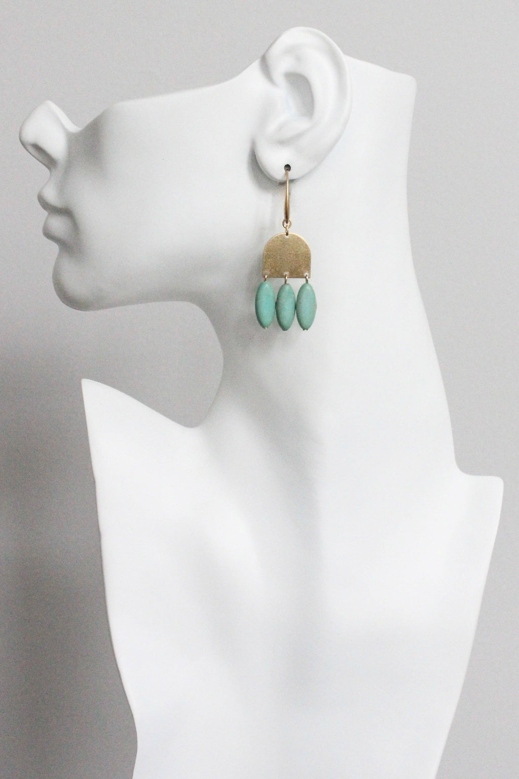 Turquoise geometric earrings