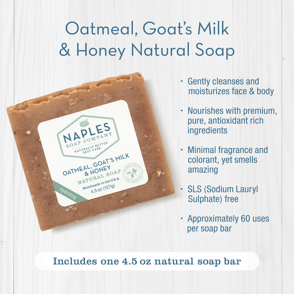 Oatmeal Goats Milk and Honey Natural Soap for Face and Body