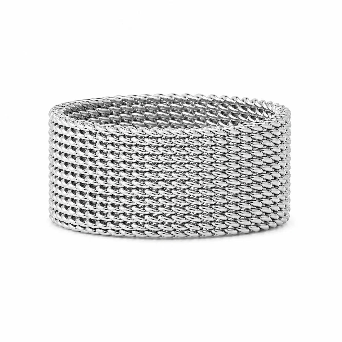Etta Mesh Silver Ring
