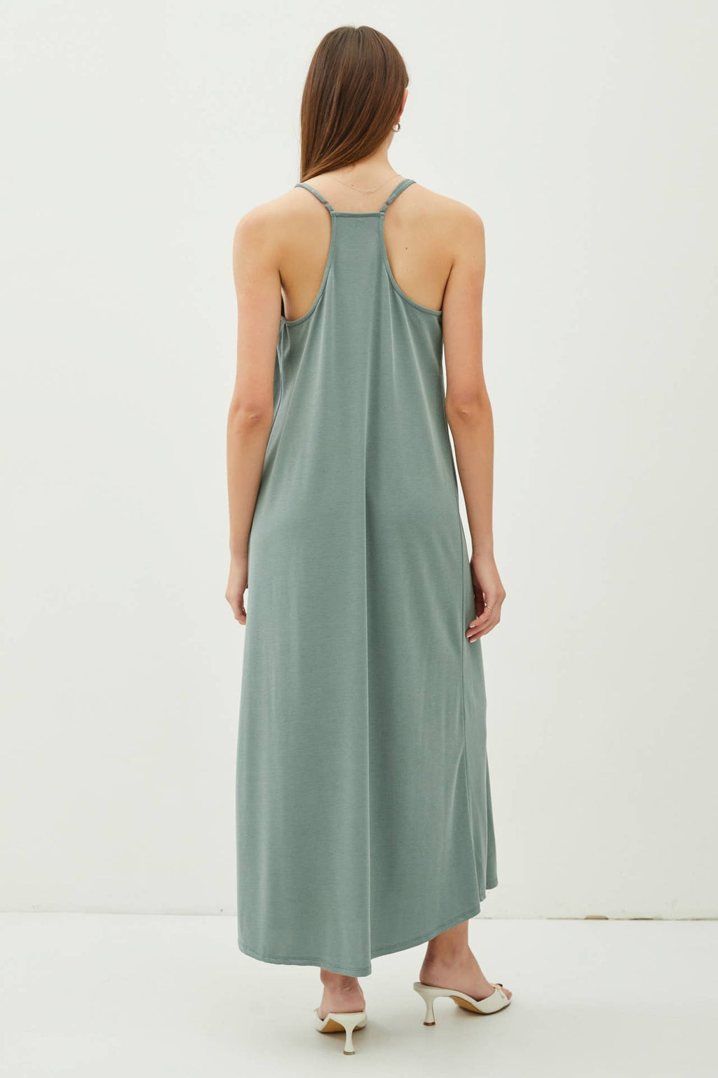 Sage V Neck Dress