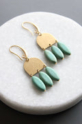Turquoise geometric earrings