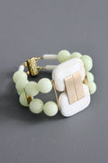 White turquoise and celadon Artdeco bracelet