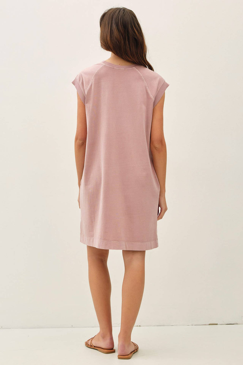Dusty Pink Jersey Casual Dress