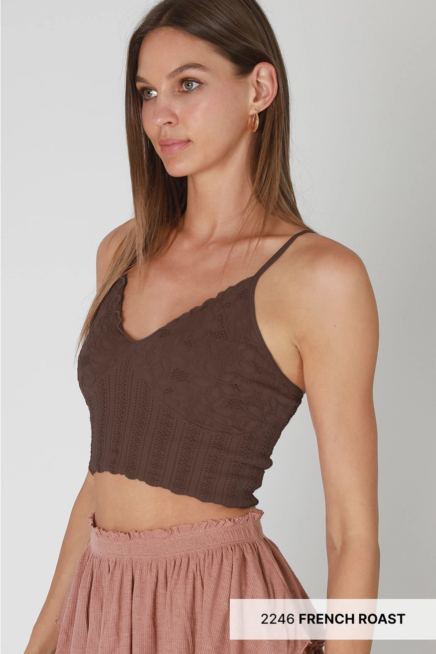 French roast Lace Bralette