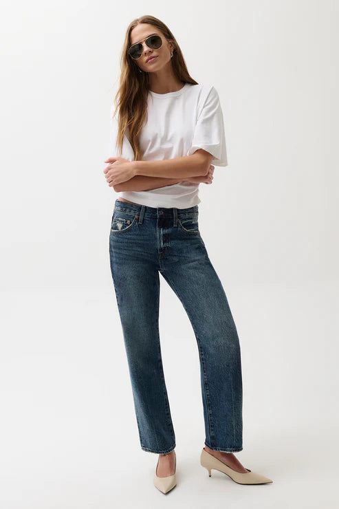 Lexi Artisian Mid-Rise Bowed Straight