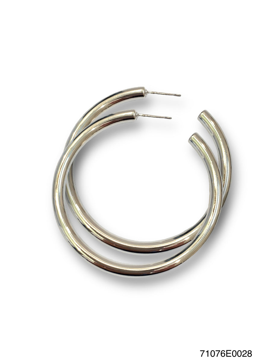 Lulu White Gold Hoop