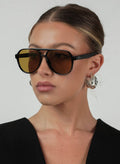 Stevie Black/Olive Sunglasses